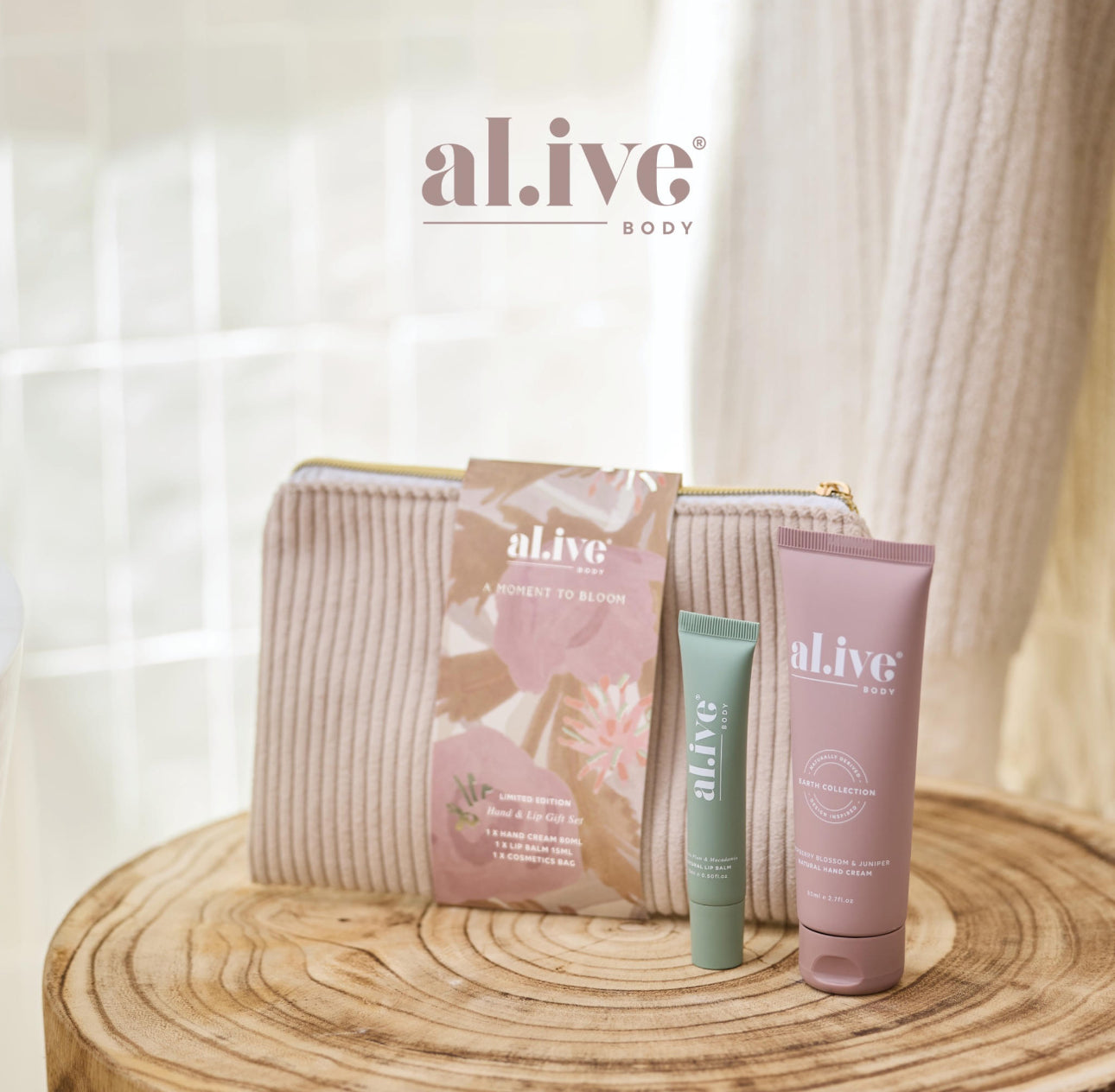 al.ive Hand and Lip Gift Set - A Moment To Bloom