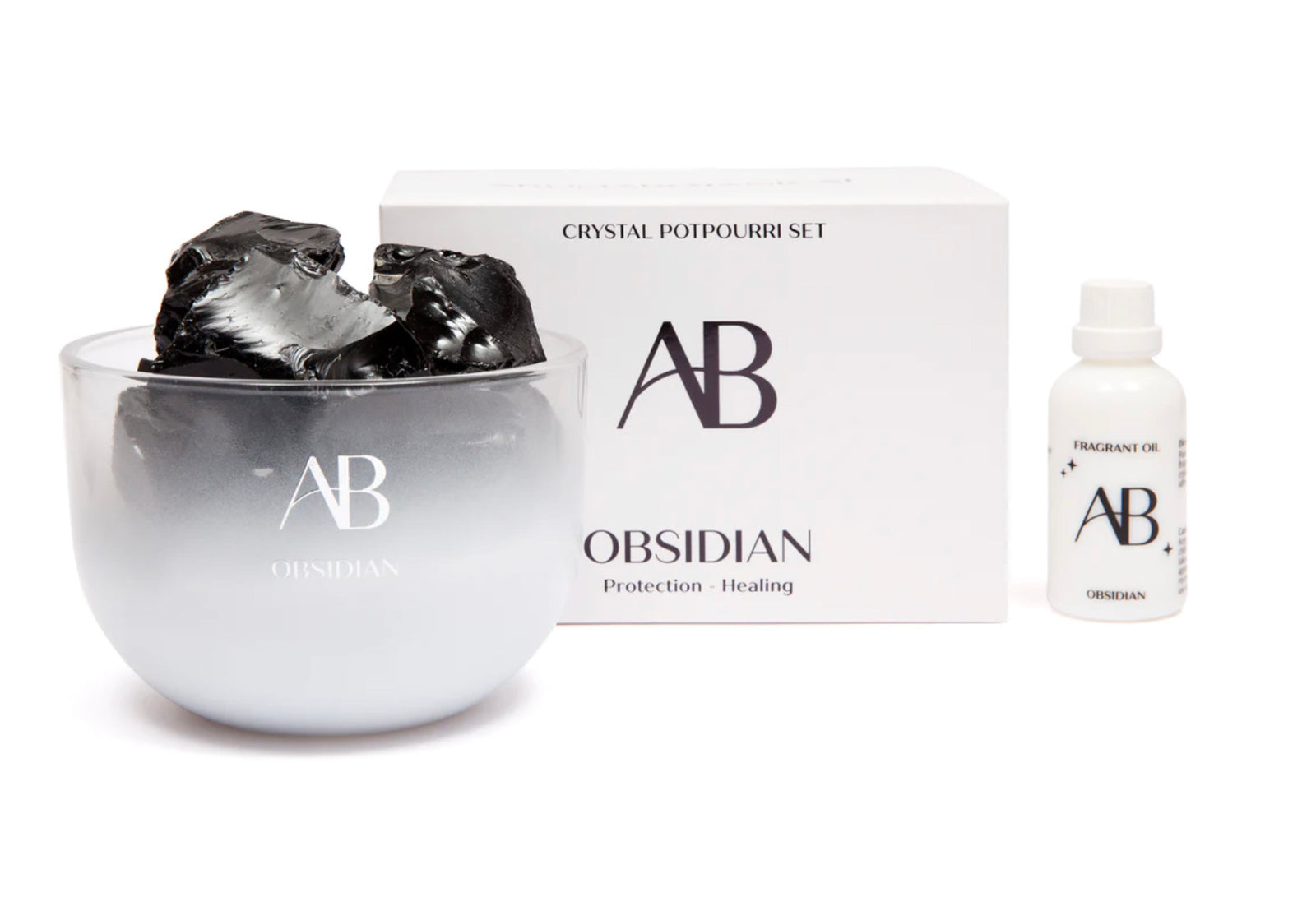 Aromabotanical Crystal Potpurri & Oil - Obsidian