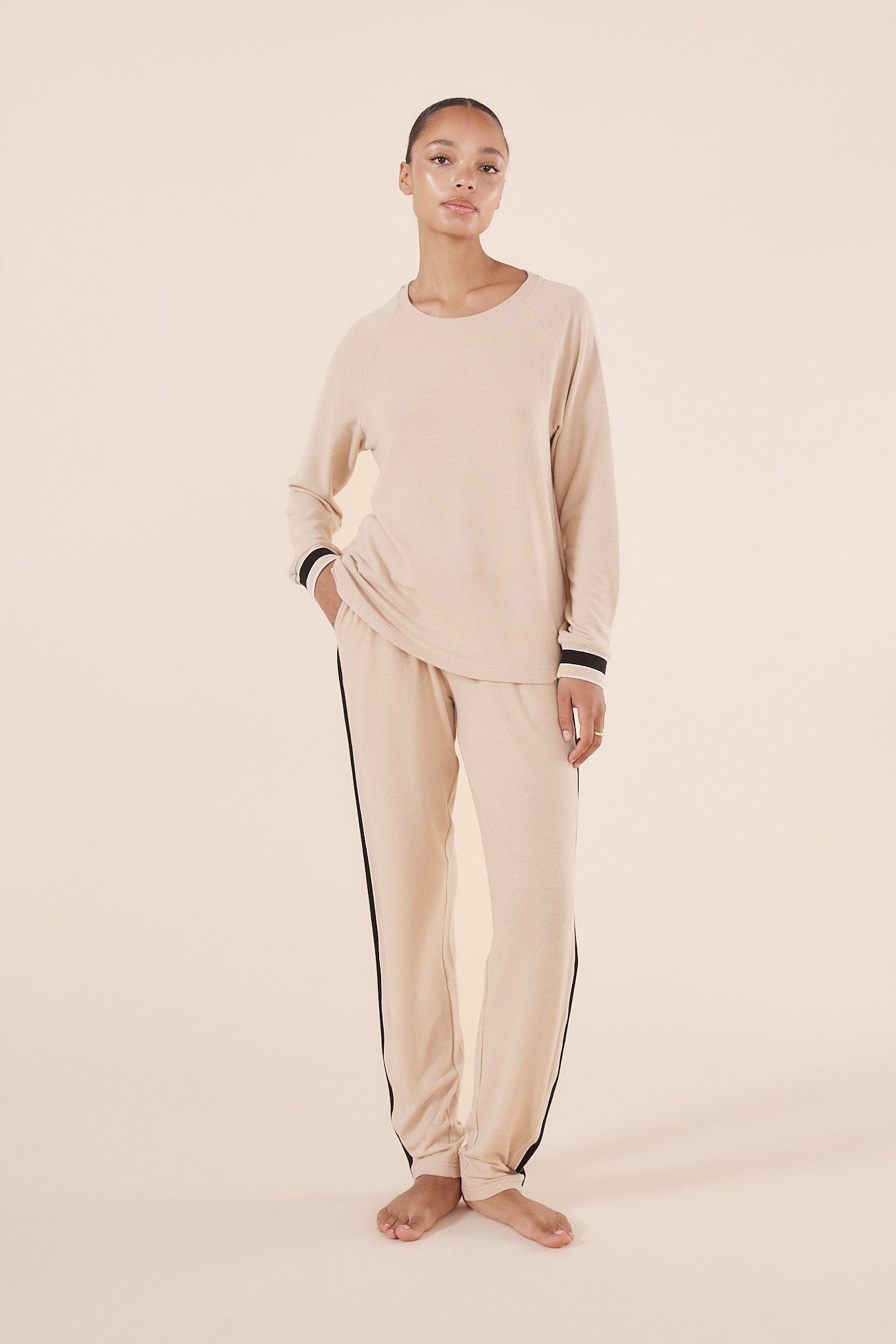 Gingerlilly Alison Sporty Long Lounge Set Natural