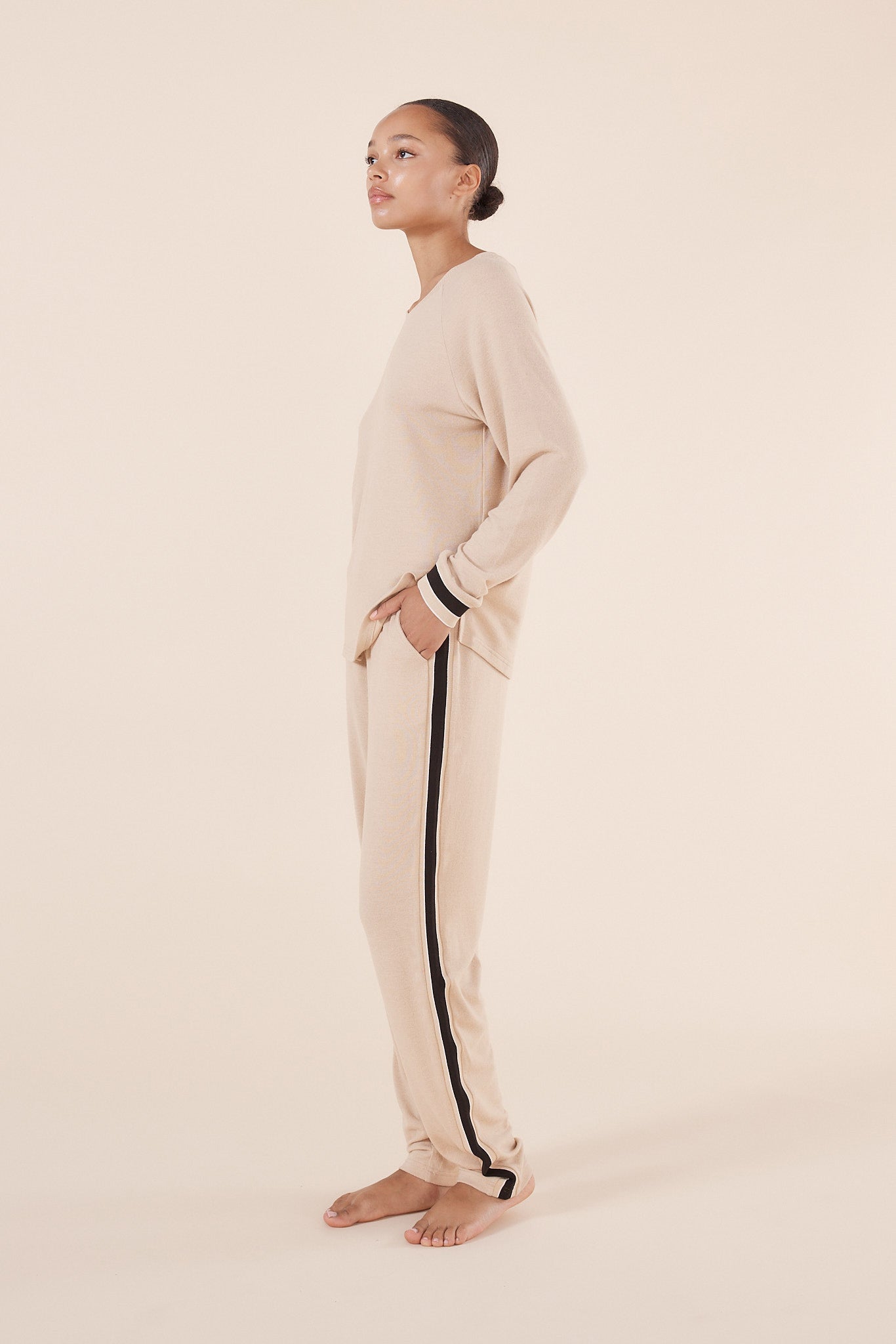 Gingerlilly Alison Sporty Long Lounge Set Natural