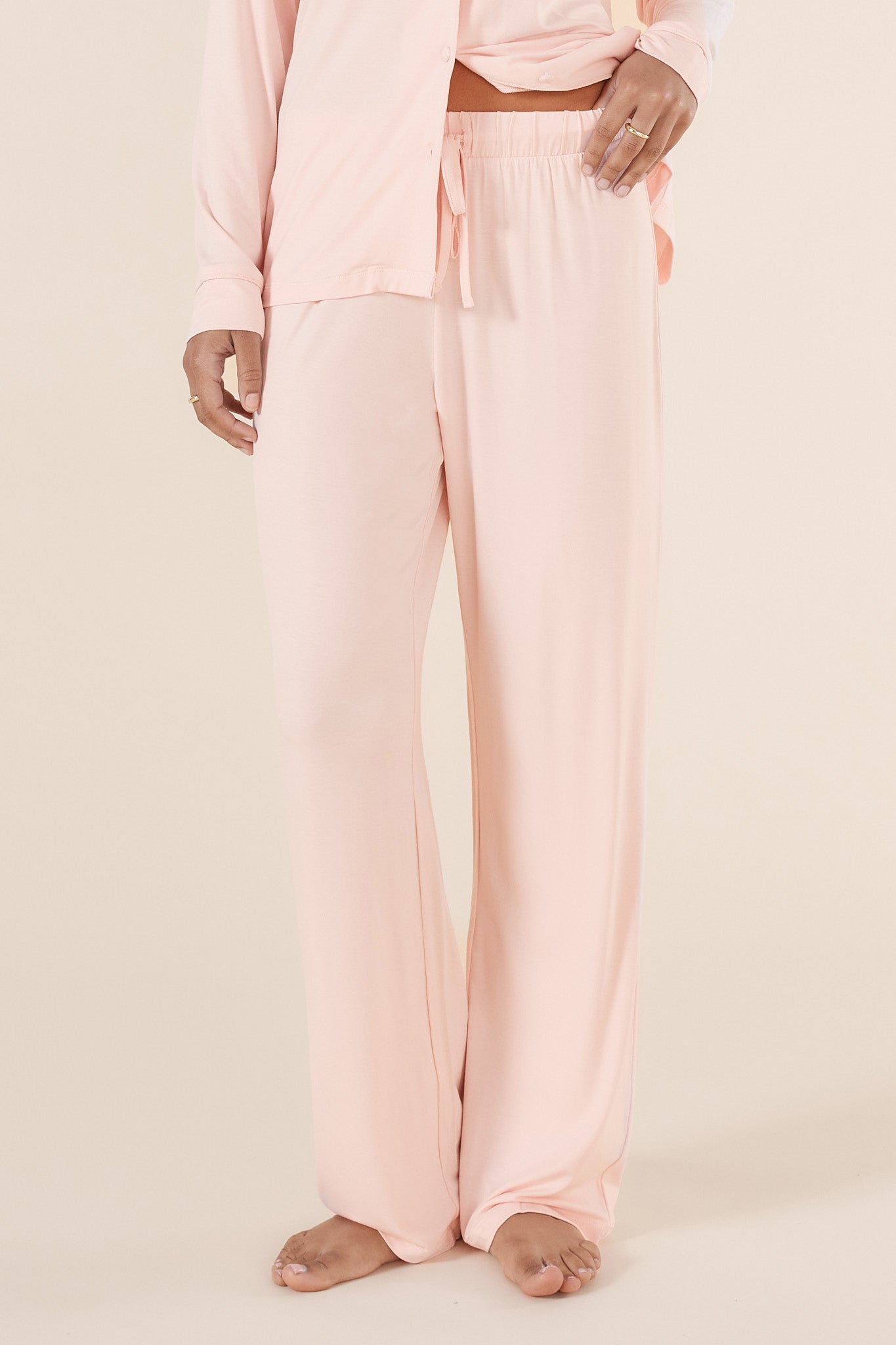 Gingerlilly Tessa Bamboo Long Pj Set Pink