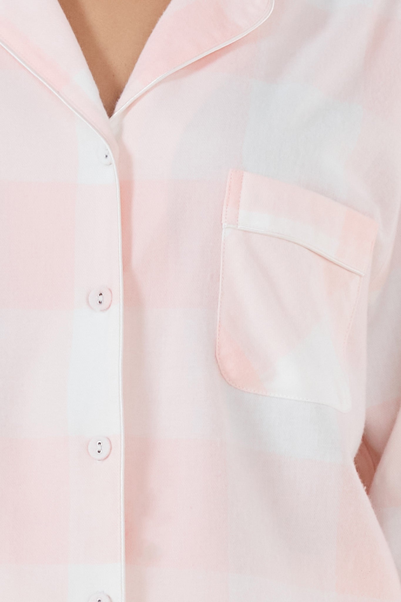 Gingerlilly Emery Buffalo Check Cotton Pj Set Pink