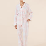 Gingerlilly Emery Buffalo Check Cotton Pj Set Pink