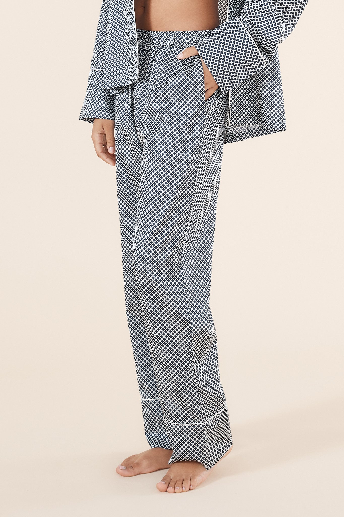 Gingerlilly Sky Diamond Cotton PJ Set Navy