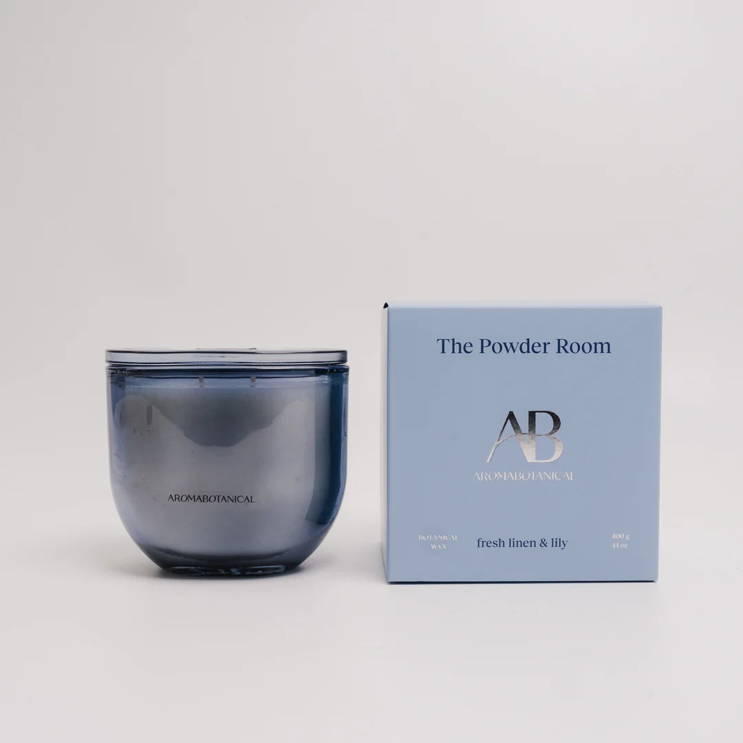 Aromabotanical Candle 400g POWDER ROOM French linen & Lily