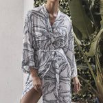 Gingerlilly Angie Printed Satin Robe