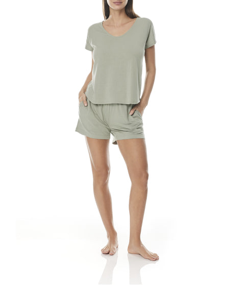 Gingerlilly Augustina Short Pj Set Olive