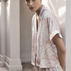 Gingerlilly Benita Satin Pj Set White and Orange