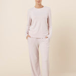 Gingerlilly Ellie Lightweight Velour Cable Knit Set Pink