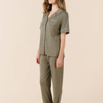 Gingerlilly JENNA Bamboo Long PJ Set Olive