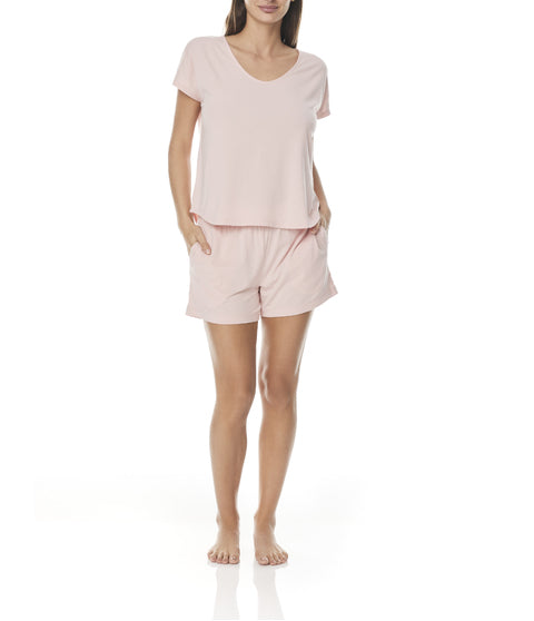 Gingerlilly Mona Bamboo Short Pj Set Pink