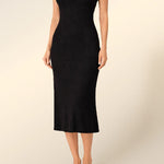 Gingerlilly Monique Long Sleeveless Dress Black