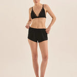 Gingerlilly Opal Black Pure Silk Bra and Short Set
