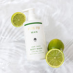 Pure Fiji Man Hair Face & Body Wash - Citrus Lime and Mint