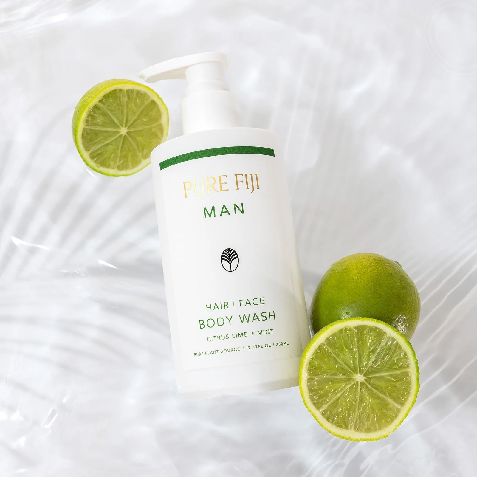 Pure Fiji Man Hair Face & Body Wash - Citrus Lime and Mint