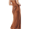 Gingerlilly Summer Satin Dress Chemise Brown