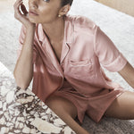 Gingerlilly Tallulah Satin Pj Set Coral