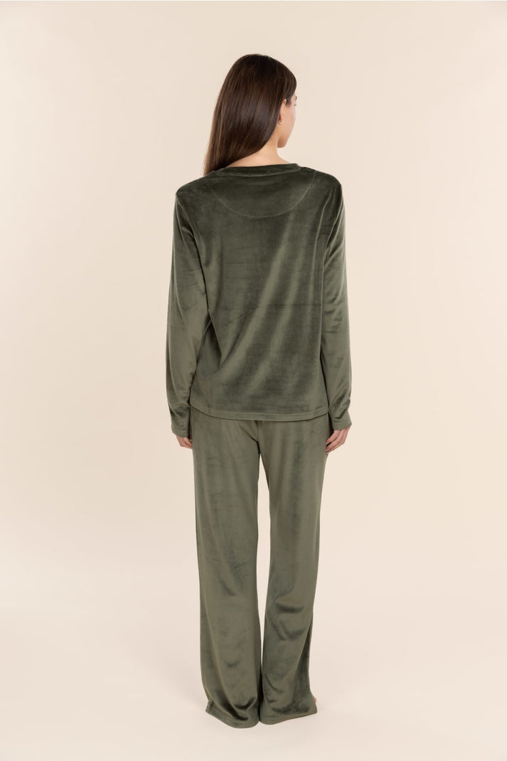 Gingerlilly Thea Velour Lounge Set Olive
