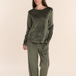 Gingerlilly Thea Velour Lounge Set Olive