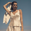 Gingerlilly Amethyst Ivory Pure Silk Cami and Short Set