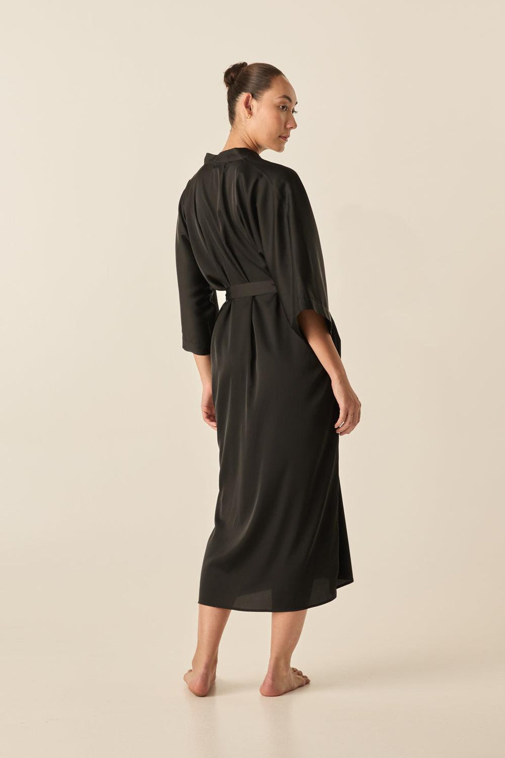Gingerlilly Bethany Robe Black Satin