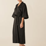 Gingerlilly Bethany Robe Black Satin