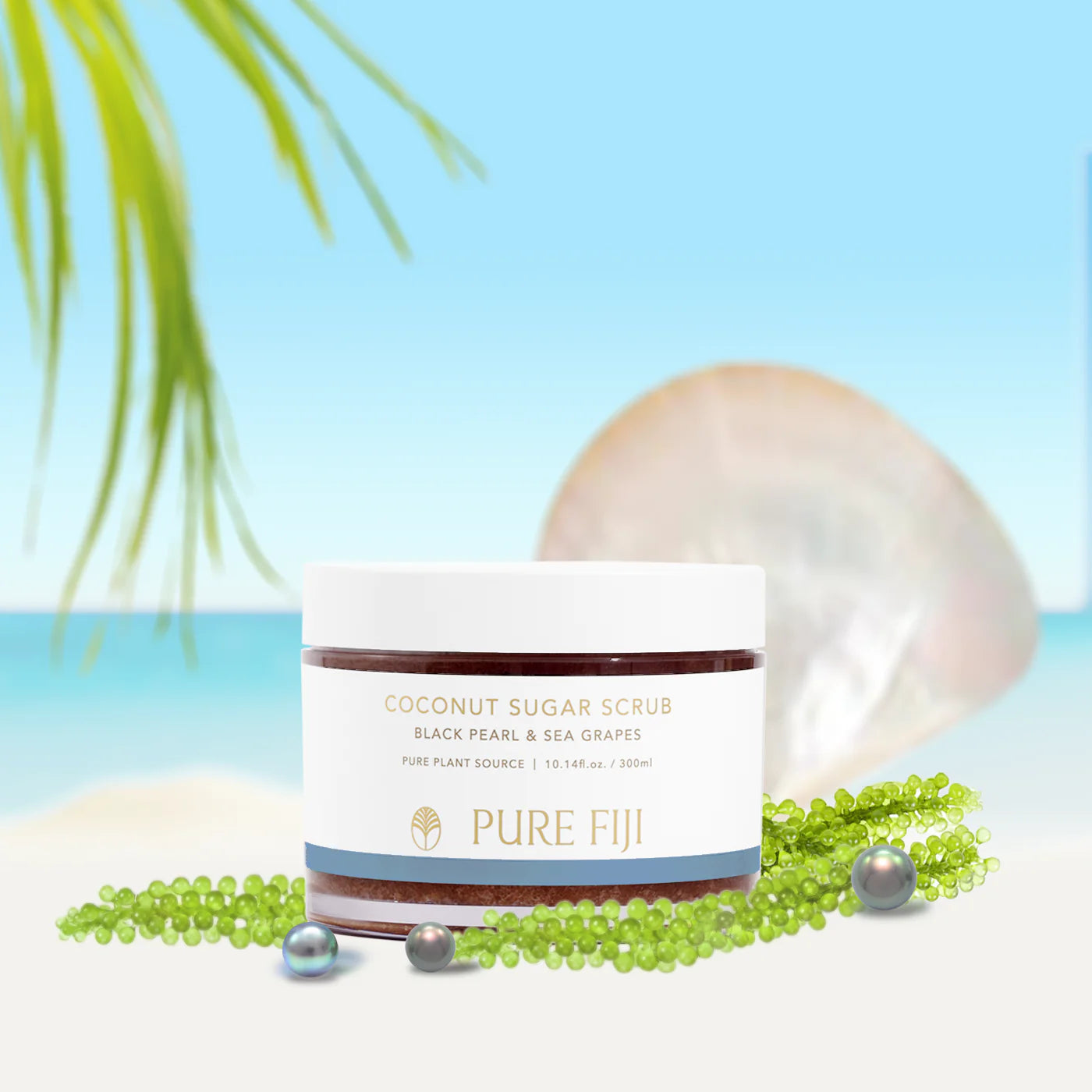 Pure Fiji Coconut Sugar Scrub Black Pearl & Sea Grape