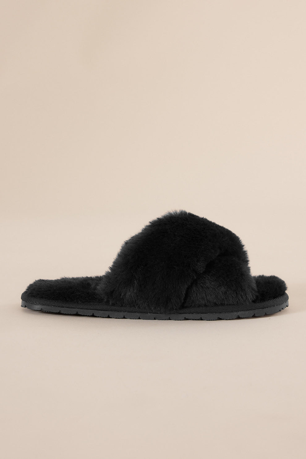 Gingerlilly Milan Plush Slipper Black