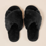 Gingerlilly Milan Plush Slipper Black
