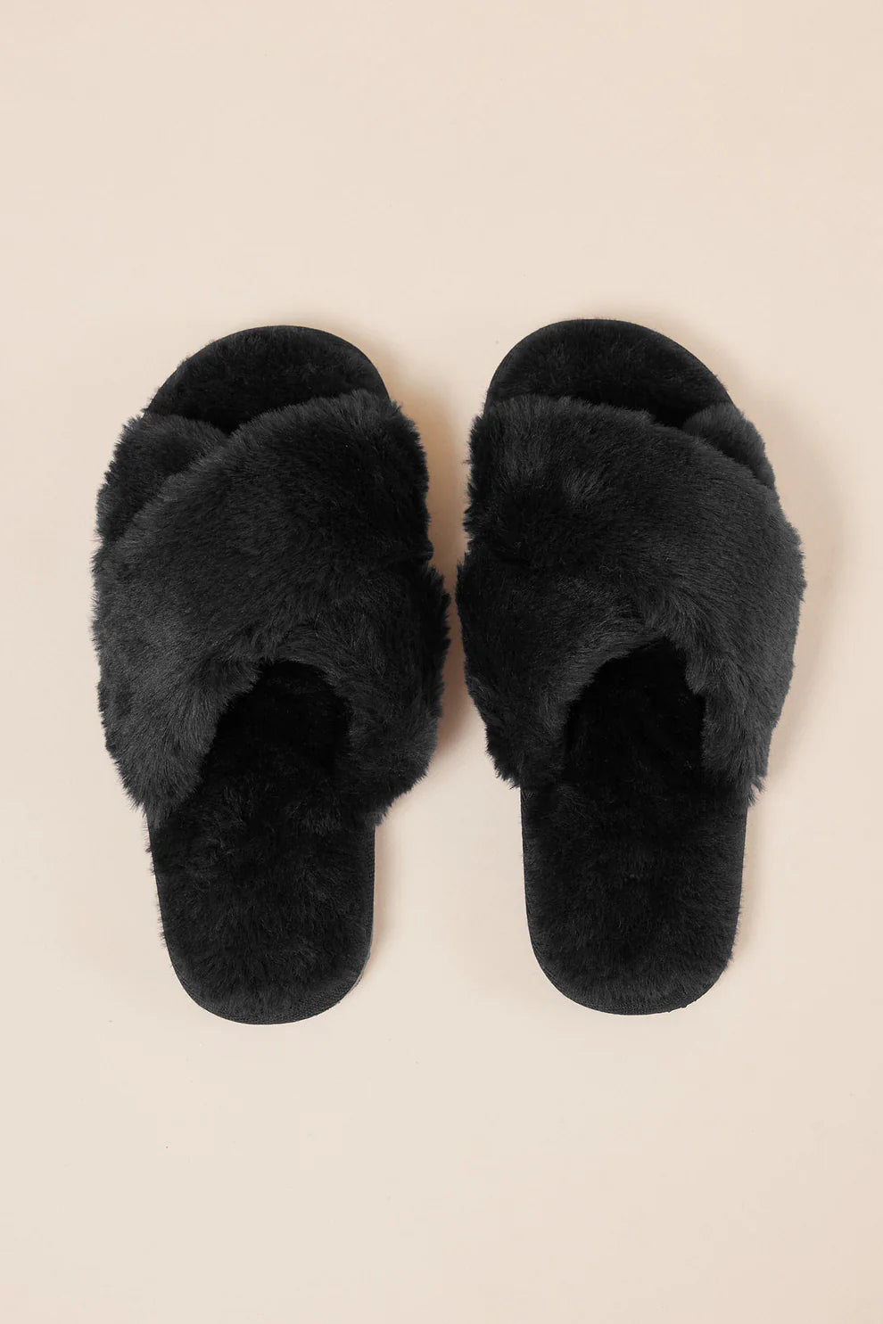 Gingerlilly Milan Plush Slipper Black
