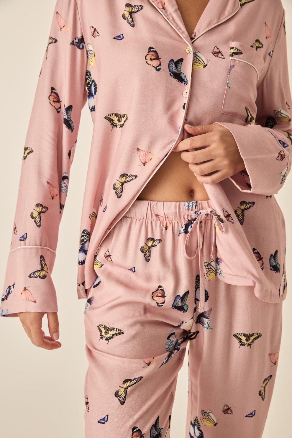Gingerlilly Catalina Butterfly Pj Set Pink