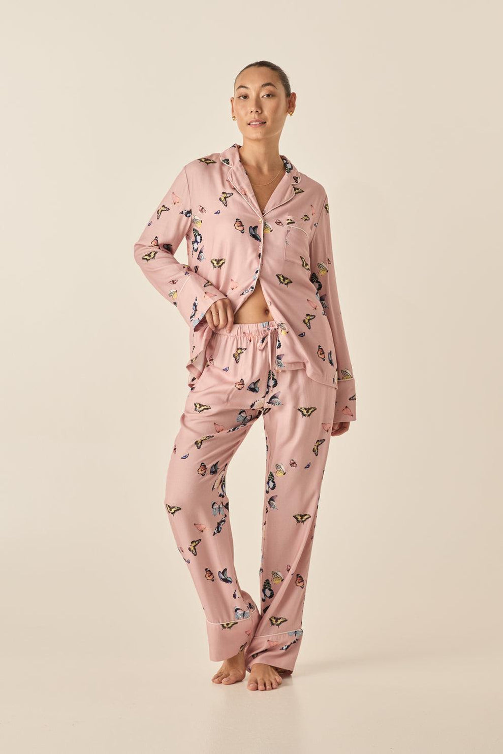 Gingerlilly Catalina Butterfly Pj Set Pink