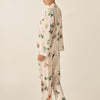 Gingerlilly Elle Garden Print Silky Satin Pj Set