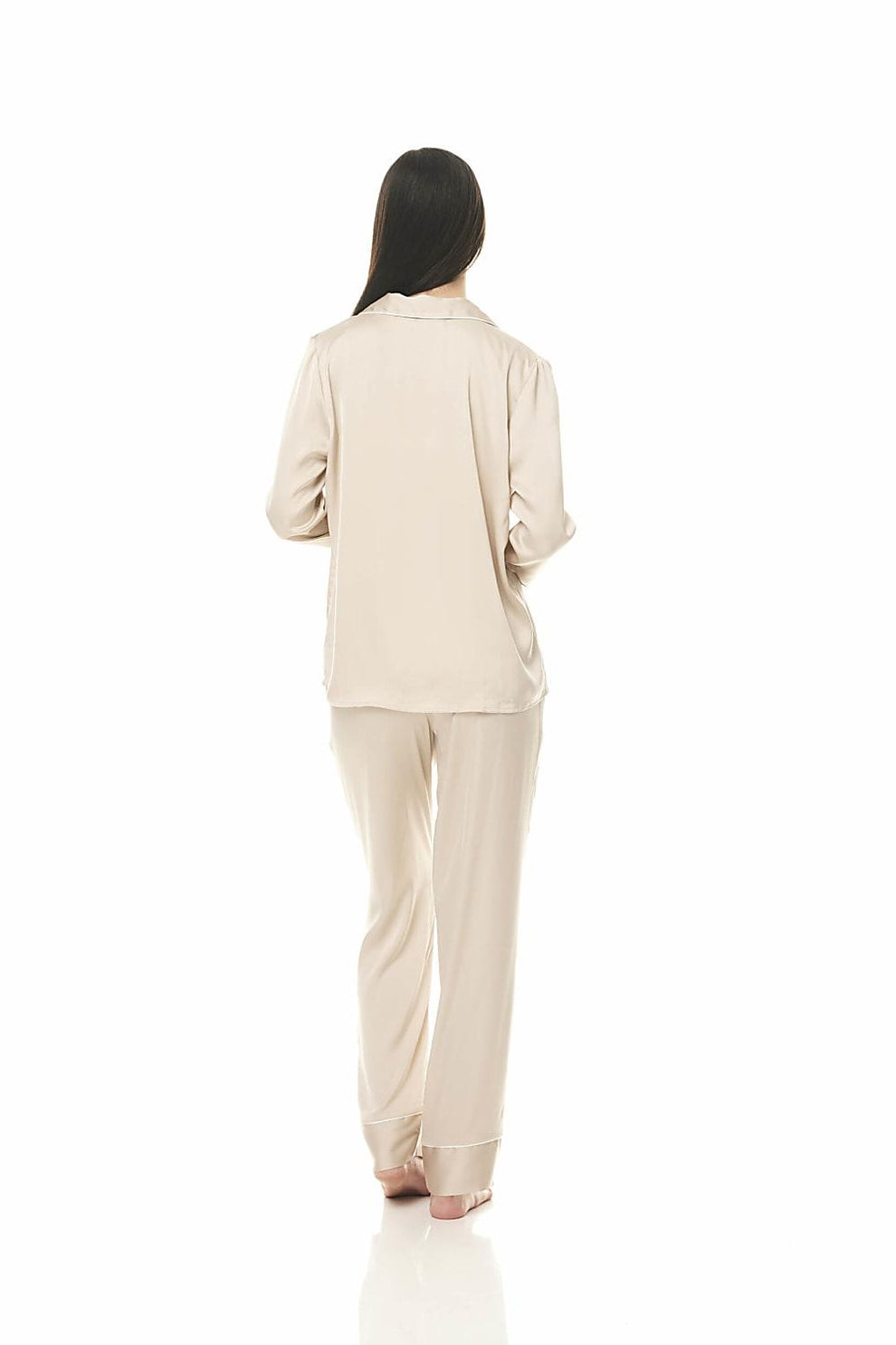 Gingerlilly Evette Satin Pj Set Biscuit