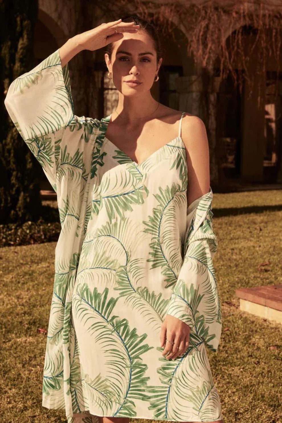 Gingerlilly Kelly Palm Print Chemise