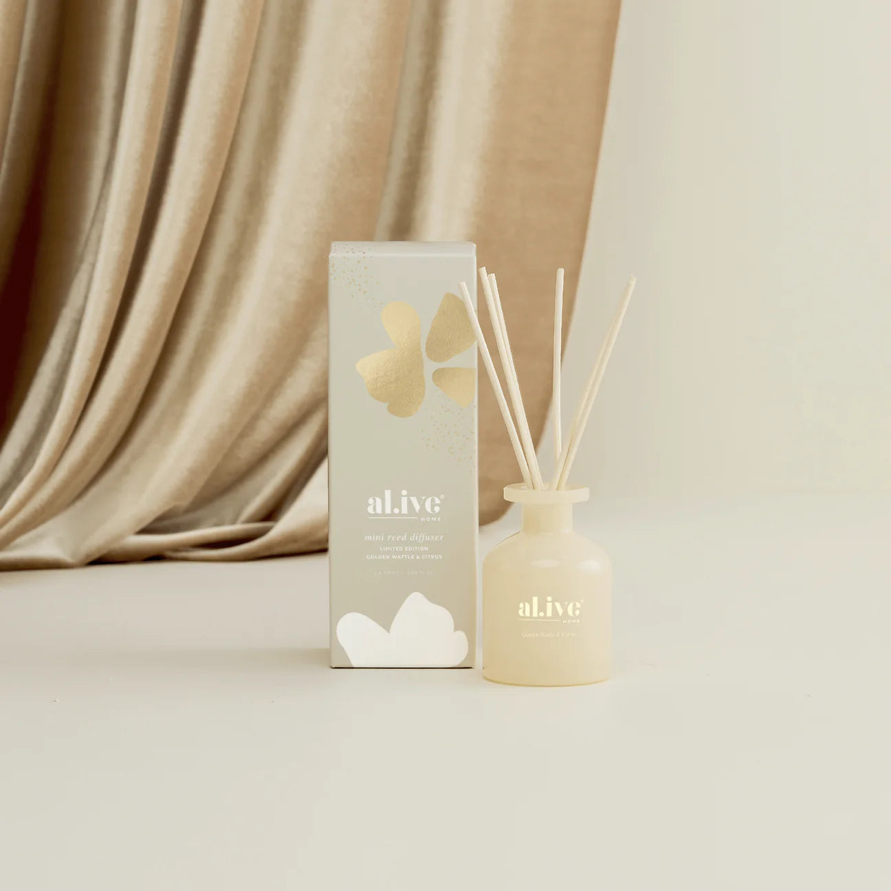 al.ive Mini Reed Diffuser - Golden wattle and Citrus