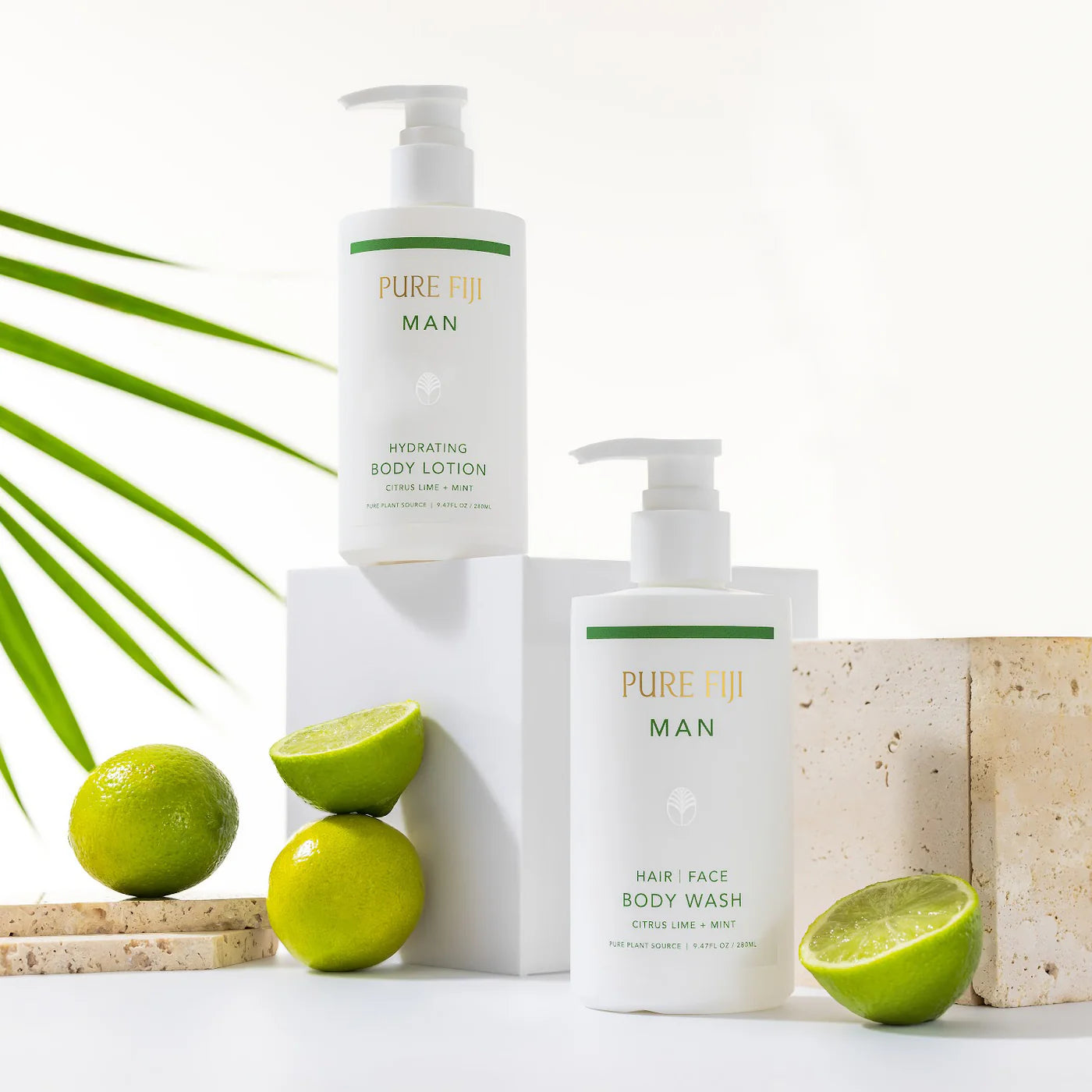 Pure Fiji MAN Body Mates Wash & Lotion - Citrus Lime & Mint