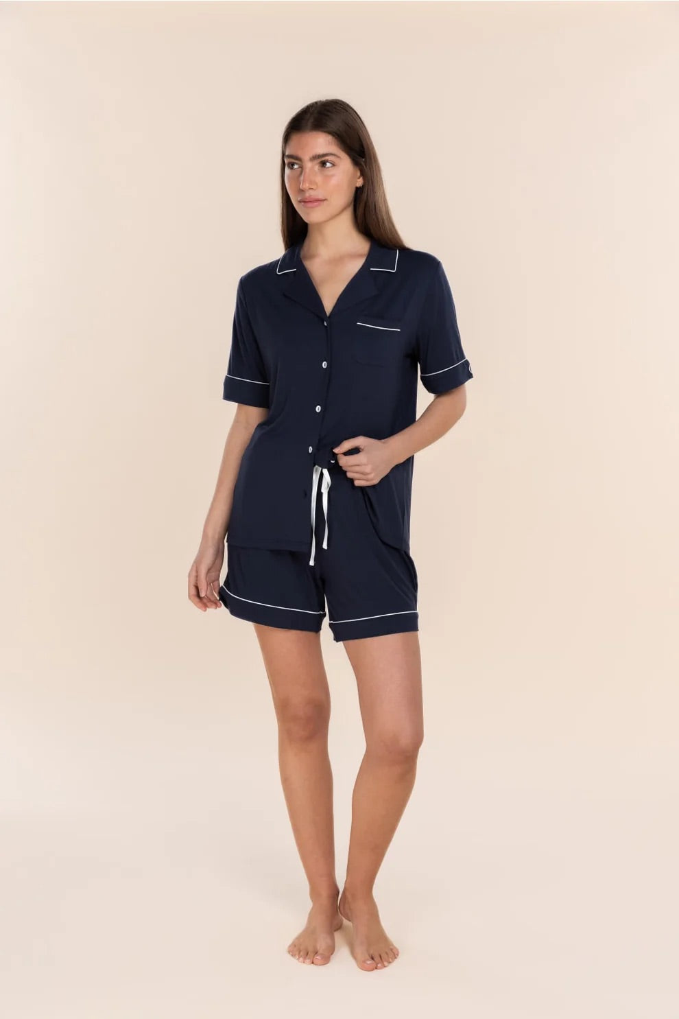 Gingerlilly SADIE Bamboo Short PJ Set Navy