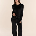 Gingerlilly Thea Velour Lounge Set Black