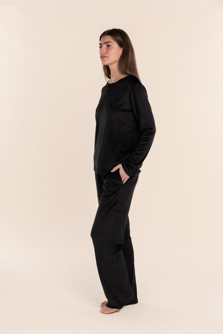 Gingerlilly Thea Velour Lounge Set Black